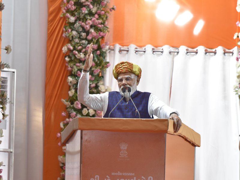 PM Modi highlights Gujarat's industrial rise, BJP's electoral dominance in Jamnagar