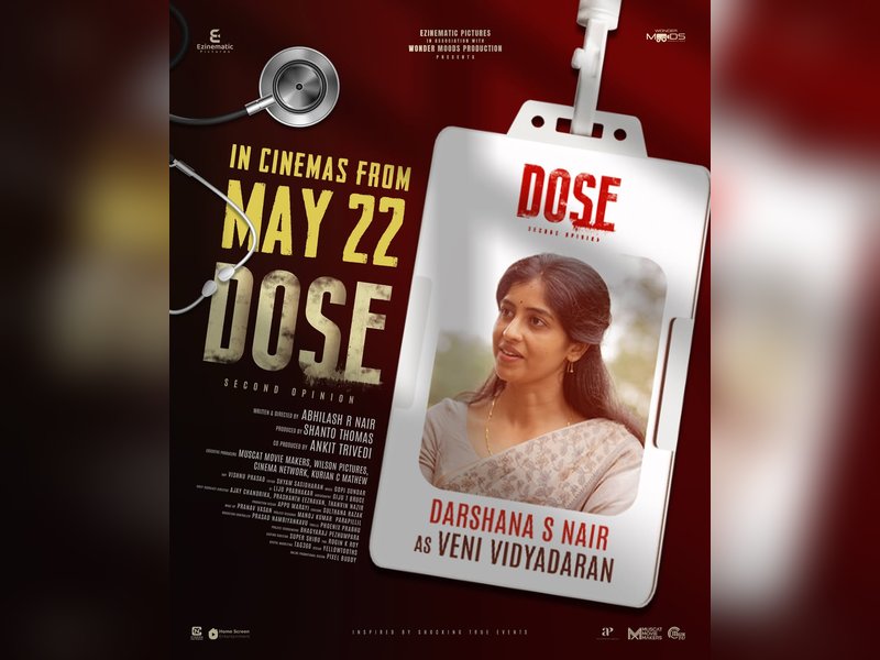 Darshana Nair's character in Siju Wilson's medical crime thriller 'Dose' revealed (Photo Credit: Wonder Moods Production/Instagram)