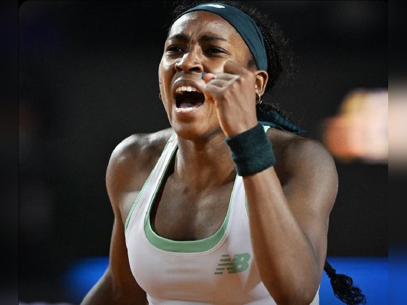 Gauff fends off Andreeva to enter Rome SF