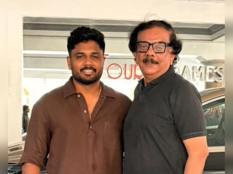 Priyadarshan poses with Sanju Samson for a picture: I feel proud
