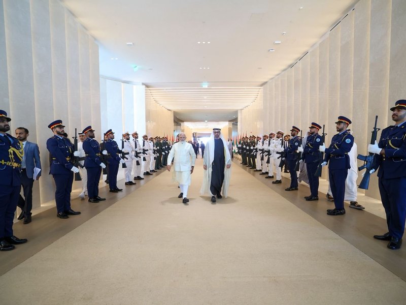 In special gesture, UAE President sees off PM Modi at airport as he emplanes for Netherlands