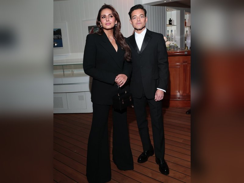 Huma Qureshi poses with Rami Malek at Cannes Film Festival 