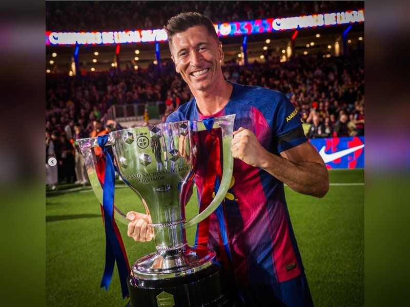 'The mission is complete’: Robert Lewandowski confirms Barcelona exit at the end of season. Photo credit- Robert Lewandowski Instagram