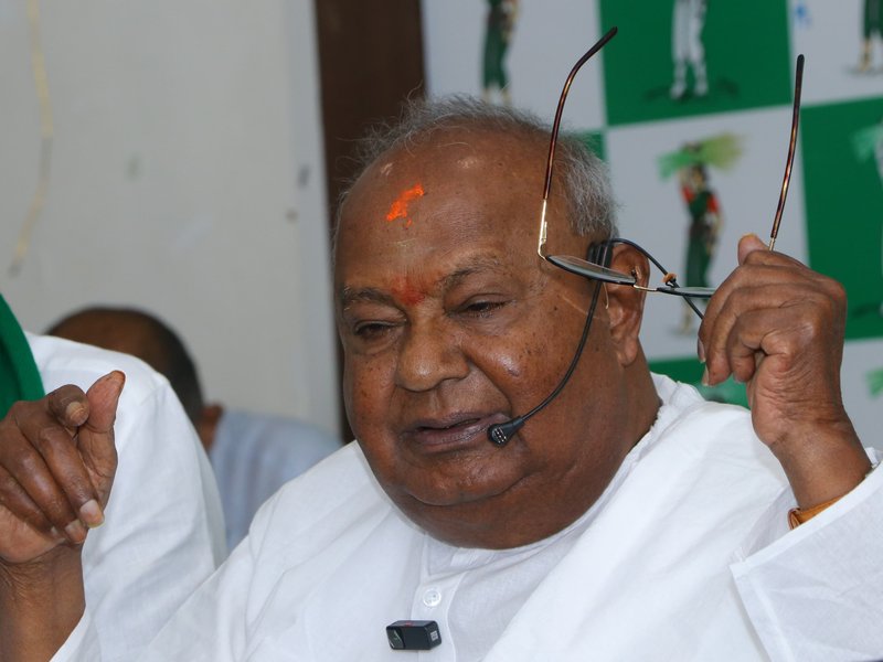 K’taka: Deve Gowda opposes Bidadi township, slams Congress govt (Photo: IANS)