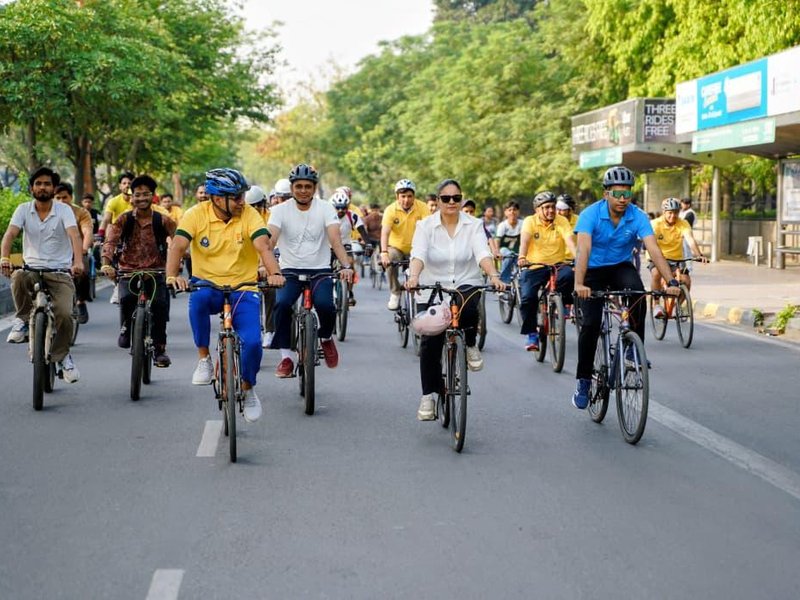 Recreational activities, fun sports zone adorn 74th edition of Fit India Sundays on Cycle (Credit: SAI)
