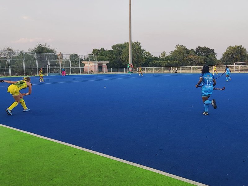 India U18 men and women go down to Australia in the second match of series at the Udhav Das Mehta (Bhai Ji) Central SAI Centre in Bhopal, Madhya Pradesh, on Sunday. Photo credit: Hockey India