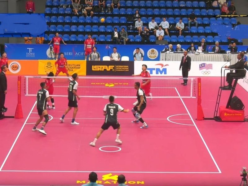 India go down to Malaysia but qualify for QF in Sepak Takraw World Cup. Photo credit: ISTAF World Cup/X