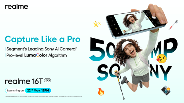 realme 16T 5G introduces segment’s leading 50MP Sony AI camera for content creators in India