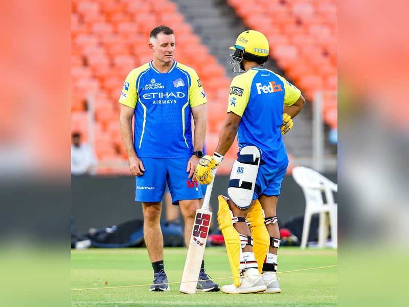 It would be nice to finish with a win,' says Chennai Super Kings chief coach Stephen Fleming ahead of their clash with Gujarat Titans at the Narendra Modi Stadium in Ahmedabad. Photo credit: IANS 