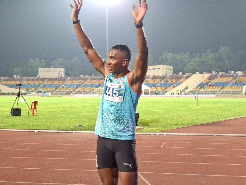 Animesh Kujur sets national 100m record in the 29th National Senior Athletics Federation Competitions in Ranchi, wins ticket to Glasgow Commonwealth Games, on Friday. Photo credit: AFI