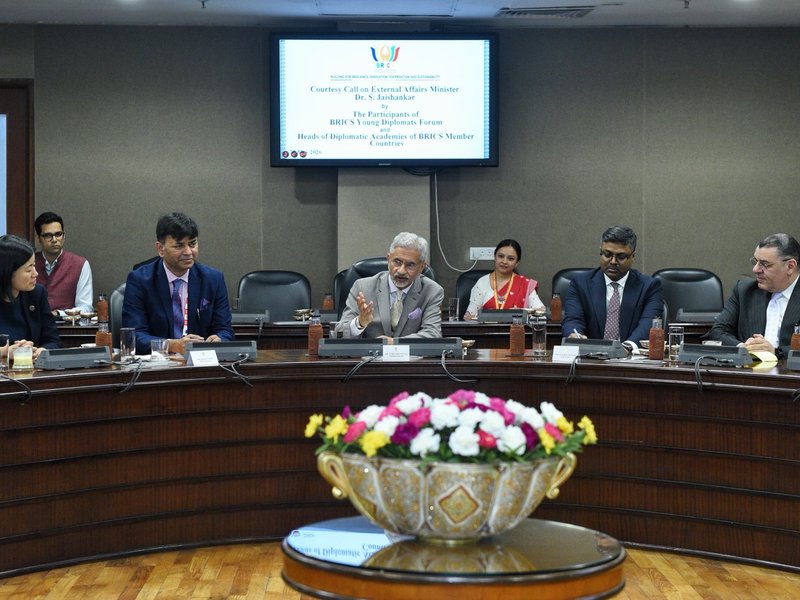 विदेश मंत्री जयशंकर ने ब्रिक्स युवा राजनयिक मंच के प्रतिभागियों से की मुलाकात