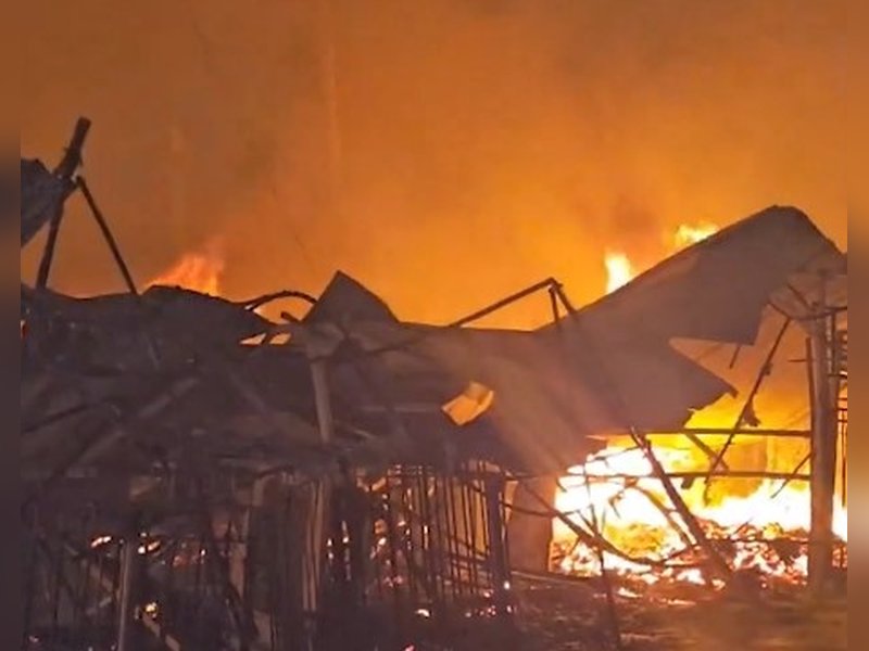 Shastri Park furniture market gutted in massive blaze, locals stone fire tenders claiming delayed response