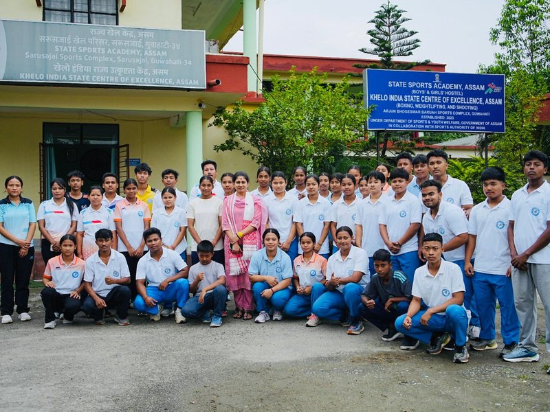 MoS Raksha Khadse reviews sports science facilities at KISCE Assam and High Performance Centre in Guwahati (Credit: SAI)