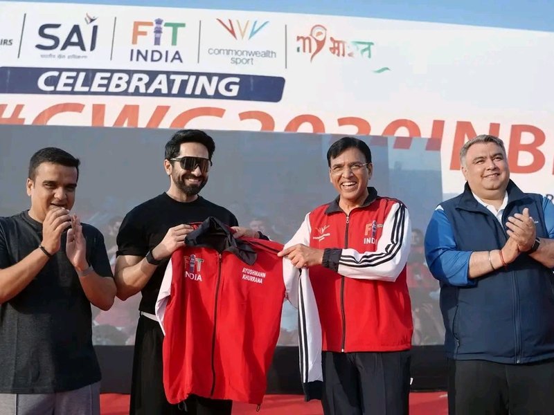 Ahmedabad lead India’s CWG Day celebrations as Fit India Sundays on cycle unite the nation (Credit: PIB)