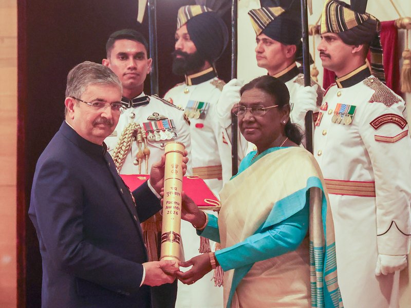 President Murmu honours Dharmendra, Harmanpreet Kaur, Uday Kotak with Padma Awards