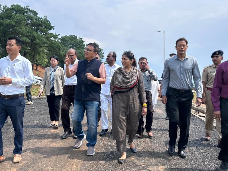 Raksha Khadse reviews progress of National Sports University Campus, interacts with athletes in Imphal (Credit: SAI)