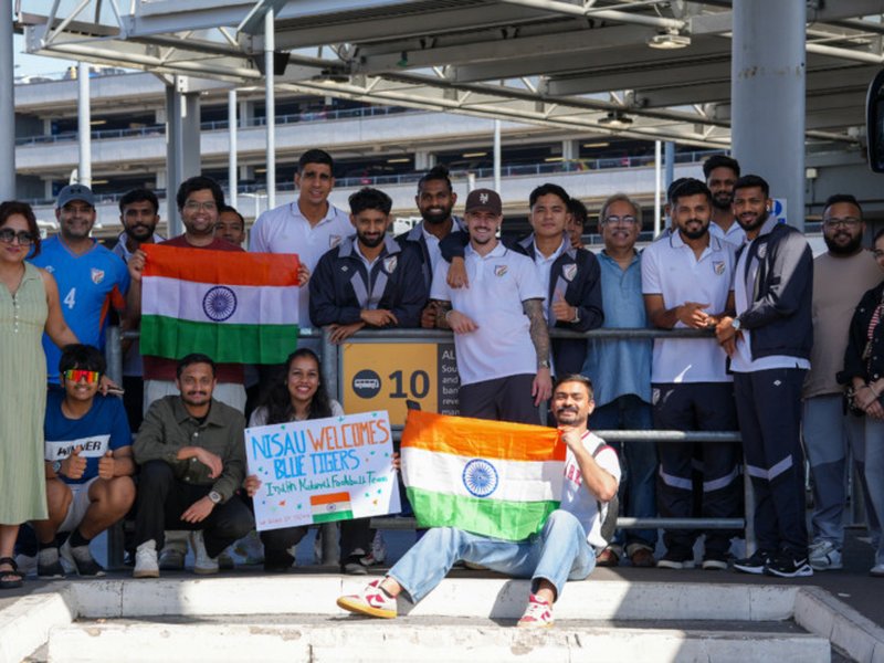 Blue Tigers arrive in London for Unity Cup 2026 (Credit: AIFF)