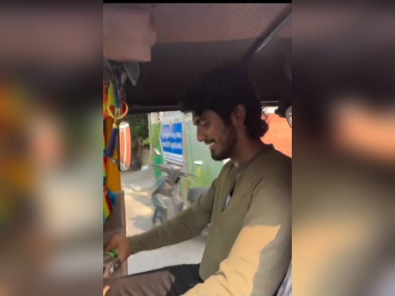 'Tourist Family' director Abishan Jeevinth rides an auto; realises childhood dream! (Photo: Abishan Jeevinth/Instagram)