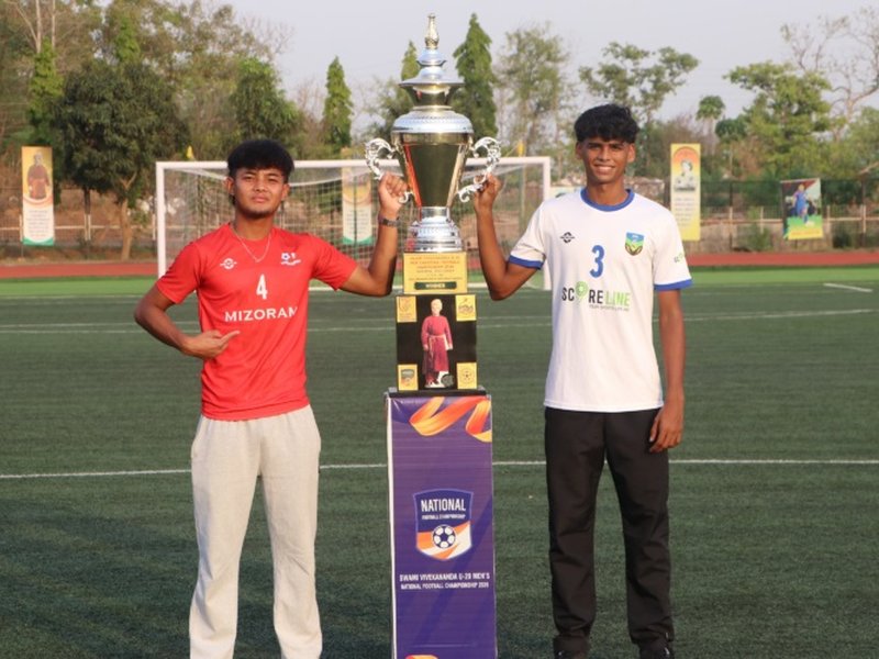 Mizoram, Kerala fight it out for title in the Swami Vivekananda U-20 Men’s National Football Championship 2026 in Narainpur on Wednesday. Photo credit: AIFF