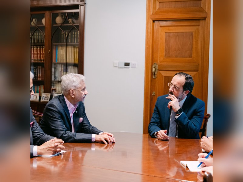 EAM Jaishankar calls on Cyprus President, discusses West Asia situation and India's Mediterranean interests 