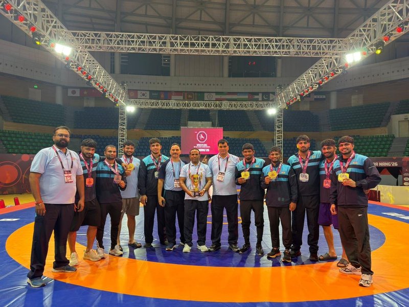 Prime Minister Narendra Modi congratulates Indian wrestlers for outstanding performance in 2026 U23 Asian Championships in Da Nang, Vietnam. Photo credit: WFI