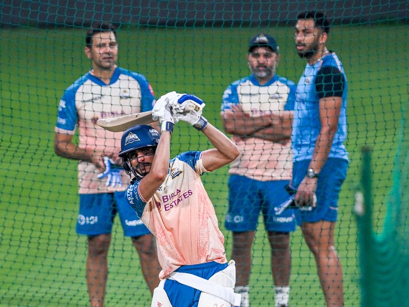 When and where to watch GT vs RR Qualifier 2, know all details of their Indian Premier League (IPL) 2026 in New Chandigarh on Friday. Photo credit: IANS 
