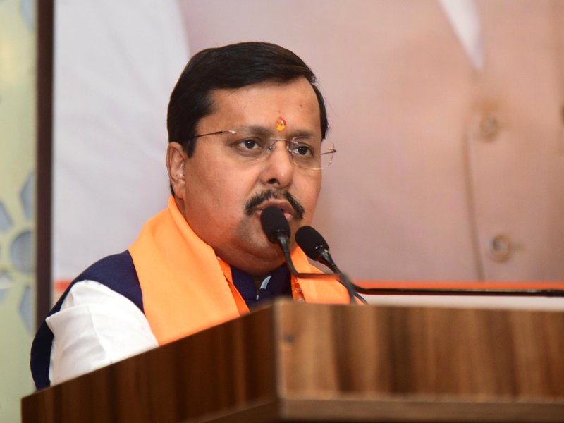 Dehradun: BJP National President Nitin Nabin addresses a meeting of BJP MPs and MLAs from Uttarakhand on organisational and political matters, in Dehradun on Friday, May 29, 2026. (Photo: IANS/X/@NitinNabin)