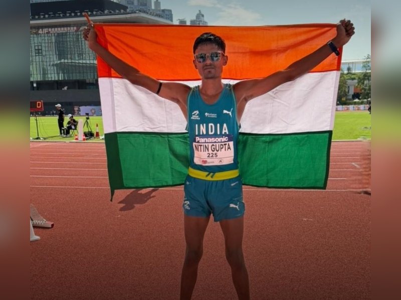 Asian U20 Athletics: Nitin Gupta clinches gold in 5000m Race Walk; Sadhna wins triple jump silver