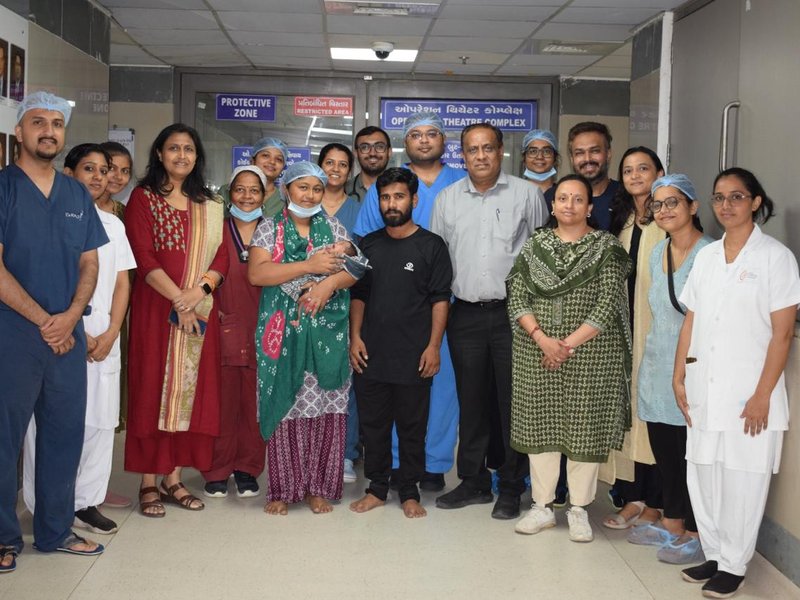 Newborn from Kutch survives rare congenital defect after complex surgery at Ahmedabad Civil Hospital
