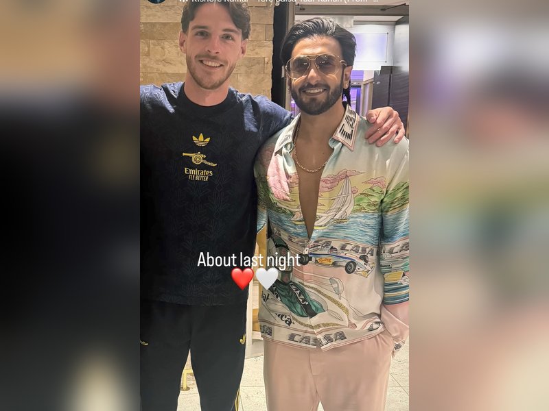 Ranveer Singh poses with Arsenal star Declan Rice amid ‘Don 3’ row