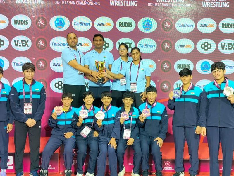 India win five medals including two gold in women’s wrestling at the U17 Asian Wrestling Championships in Da Nang, Vietnam. Photo credit: WFI