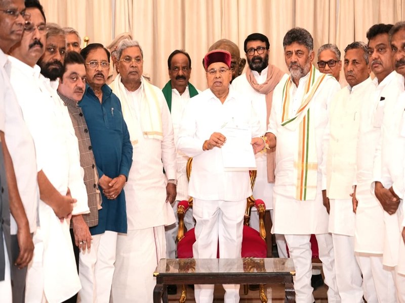 Shivakumar stakes claim to form govt; Guv invites him to take oath with team