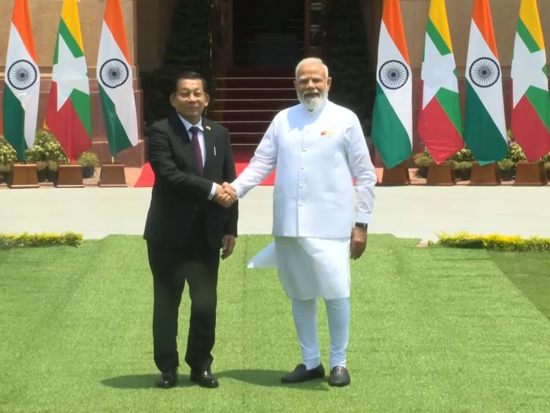 PM Modi, Myanmar Prez Min Aung Hlaing hold bilateral talks at Hyderabad House
