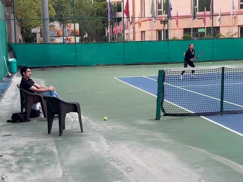 Gautam Gambhir enjoys 'match without coaching the player' as daughter Aazeen plays tennis