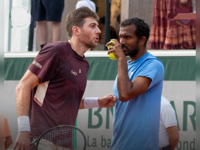 Sriram N. Sriram Balaji/Marcelo Demoliner in men's doubles quarterfinals; Arnav Paparkar advances in boys' section of the French Open in Paris on Monday. Photo credit: @X