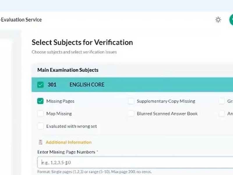 CBSE opens Class 12 marks verification, re-evaluation window for students