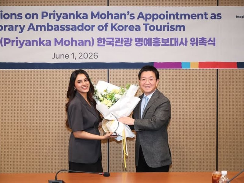 Priyanka Mohan appointed Honorary Ambassador for Korea Tourism (Photo Credit: Priyanka Mohan/Instagram)