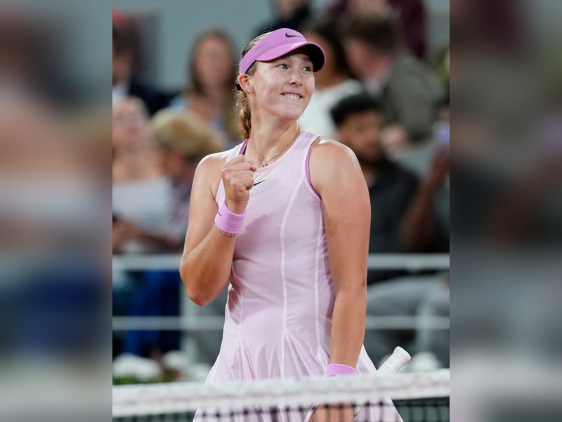 Mirra Andreeva storms into semifinals with ruthless win over Sorana Cirstea in the women's singles quarterfinals of the French Open on Court Philippe Chatrier at Stade Roland Garros in Paris on Tuesday. Photo credit: @RolandGarros/x