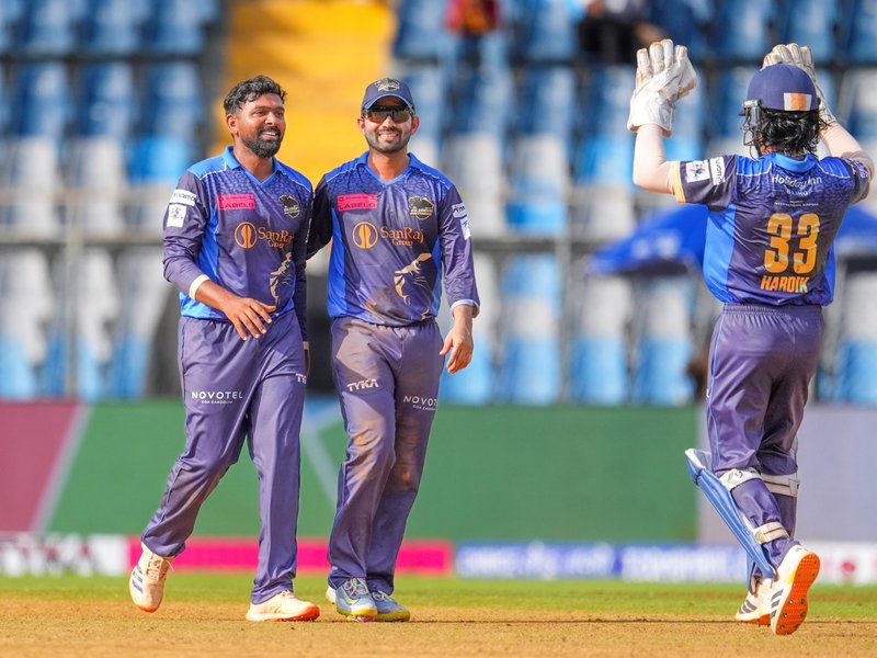 Ajinkya Rahane’s North Mumbai beat Suryakumar Yadav’s Triumph Knights Mumbai North East in their first match of the T20 Mumbai League 2026 in Wankhede Stadium in Mumbai on Tuesday. Photo credit: MPL 