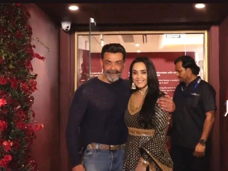 Besties Bobby Deol and Preity Zinta walk hand in hand as they reunite at an event 