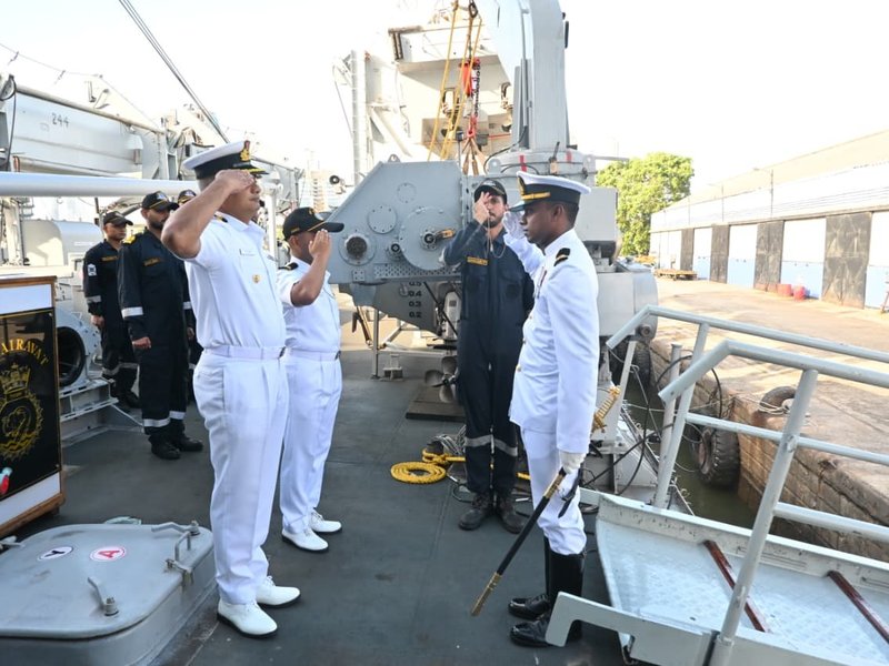 INS Airavat arrives in Sri Lanka's Colombo for operational turnaround 
