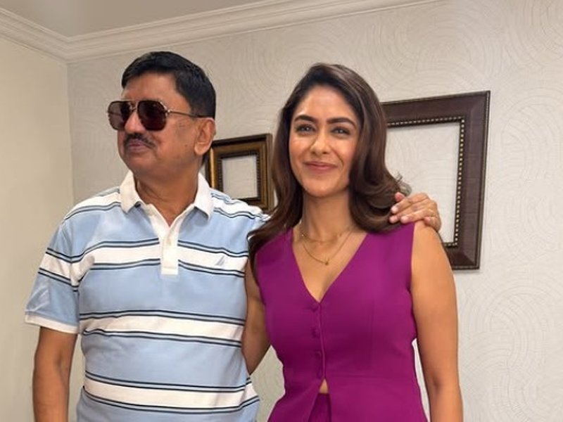 Mrunal Thakur shares a heartwarming moment with her father