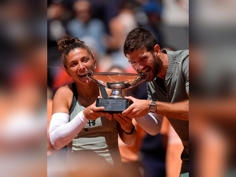 Sara Errani and Andrea Vavassori retain mixed doubles crown with comeback victory in the French Open in Paris on Thursday. Photo credit: @roland-Garros/X