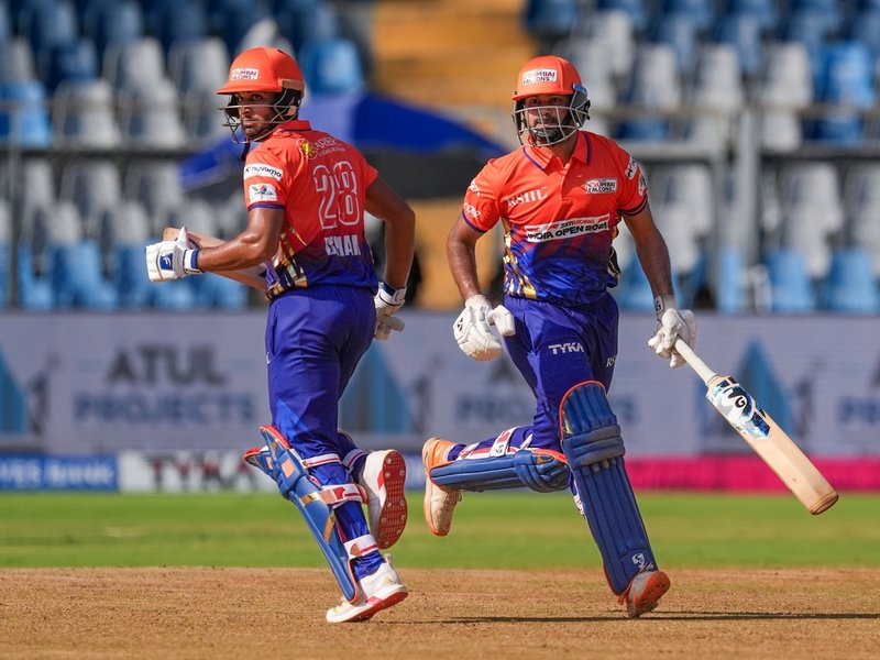 Shreyas Iyer, Aditya Tare power Mumbai Falcons to maiden win of season against MSC Maratha Royals at the Wankhede Stadium in Mumbai on Thursday. Photo credit: MPL
