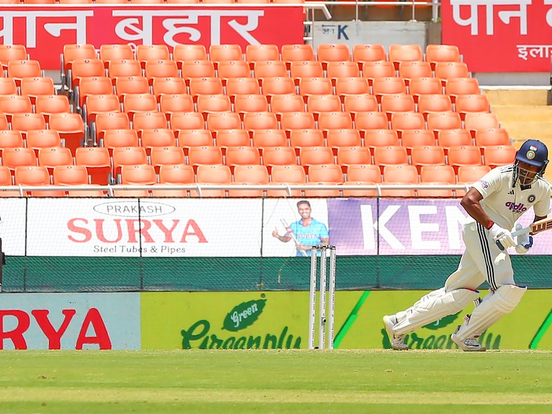 'Apart from that technical flaw, Sai Sudharsan looked very composed', says Saba Karim after the top-order batter does well on the opening day of the one-off Test in New Chandigarh on Saturday. Photo credit: IANS 