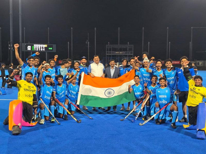Ashish Tani Purti's hat-trick powers India to gold medal in the Men's U-18 Asia Cup in Kakamigahara, Japan, on Saturday. Photo credit: Asian Hockey Federation