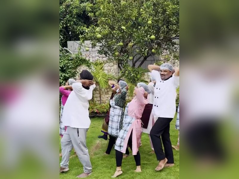 Ram Charan's baby girl Klin Kaara says 'love you Nanna' as their staff grooves on 'Chikri Chikri'