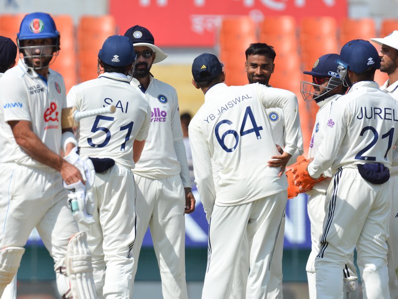 One-off Test: Batters, Suthar shine as Afghanistan trail India by 451 runs at stumps (Ld)