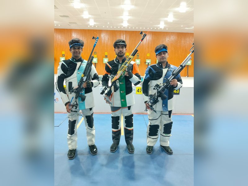 Himanshu, Deeksha and Suraj posts wins in Rifle/Pistol trials (Credit: NRAI)