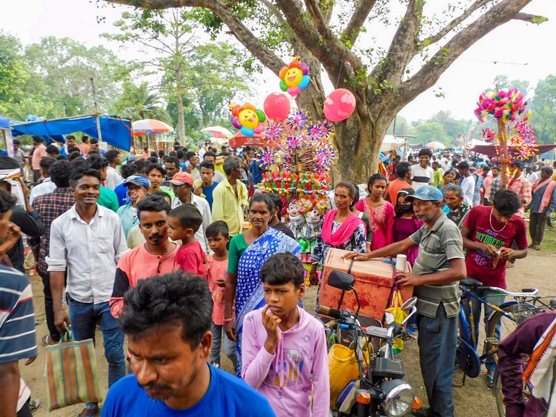 Bankura: People gather at the centuries-old Hujuk Gajan fair at Jhantipahari in Bankura district of West Bengal, on Wednesday, June 10, 2026. (Photo: IANS)